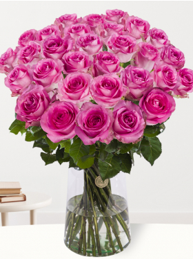 30 roze rozen