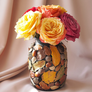 Herfst DIY met bloemen Herfstvaas DIY