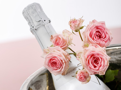 Rozen en champagne