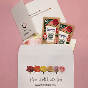 Wenskaartje bij je rozen