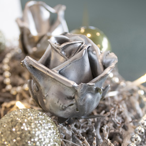 Zilverkleurige kerstkrans